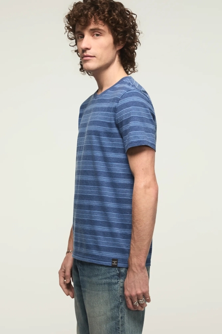 VENICE BURNOUT STRIPED CREW NECK TEE, image 3