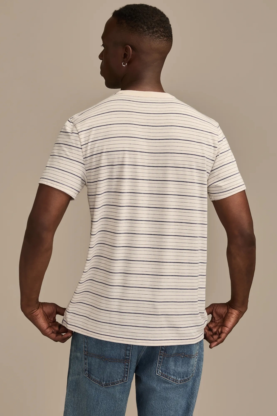 VENICE BURNOUT STRIPED CREW NECK TEE, image 3