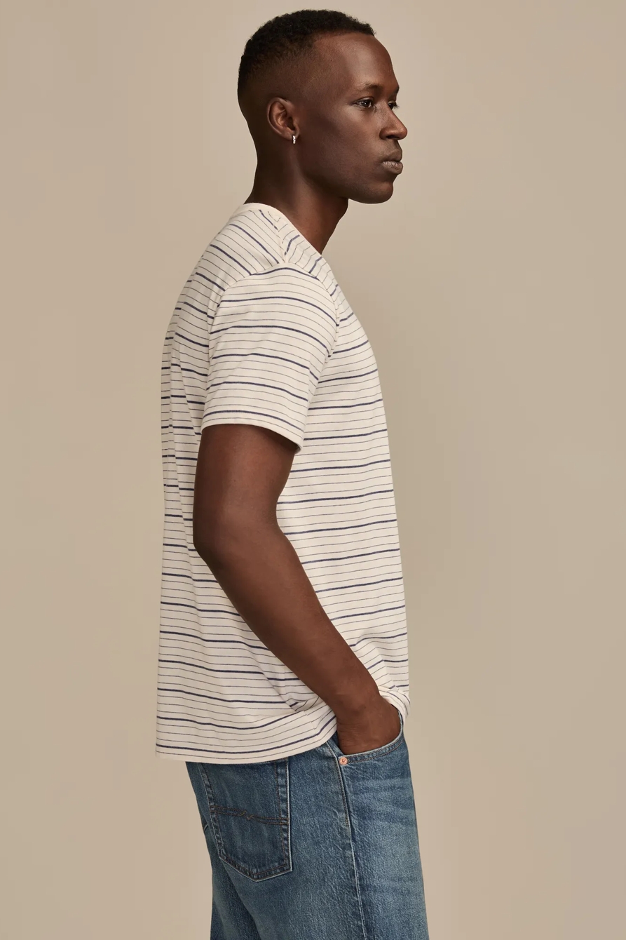 VENICE BURNOUT STRIPED CREW NECK TEE, image 4