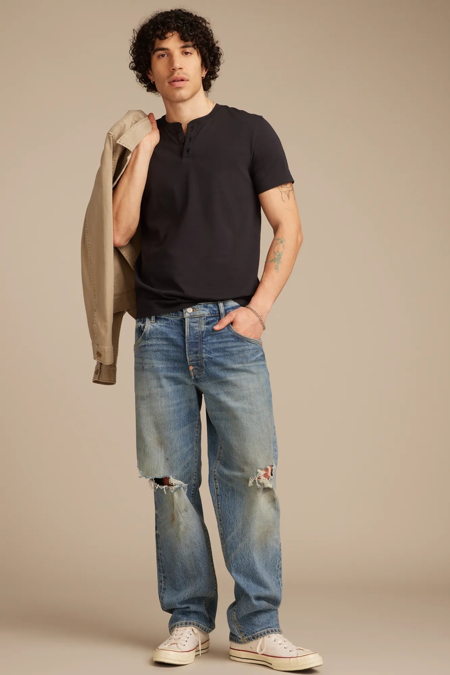 SUPIMA SHORT SLEEVE HENLEY | Lucky Brand