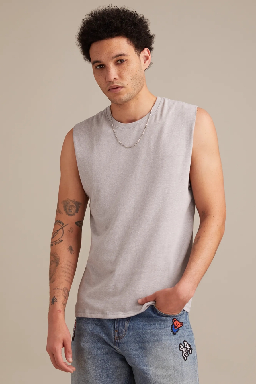 TRI BLEND MUSCLE TANK, image 2