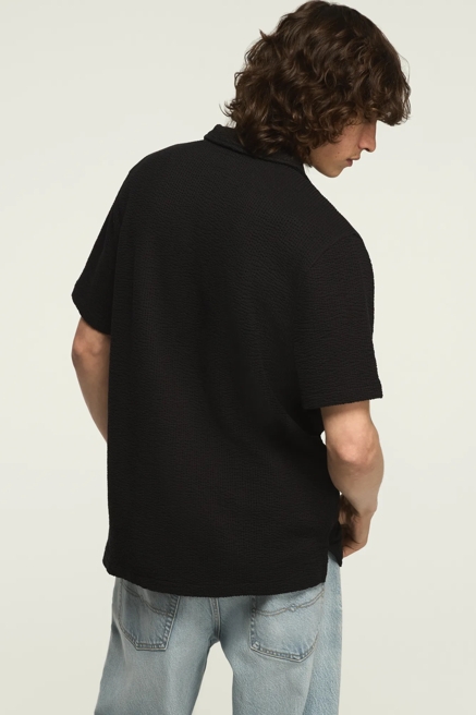SEERSUCKER SHORT SLEEVE KNIT SHIRT, image 3