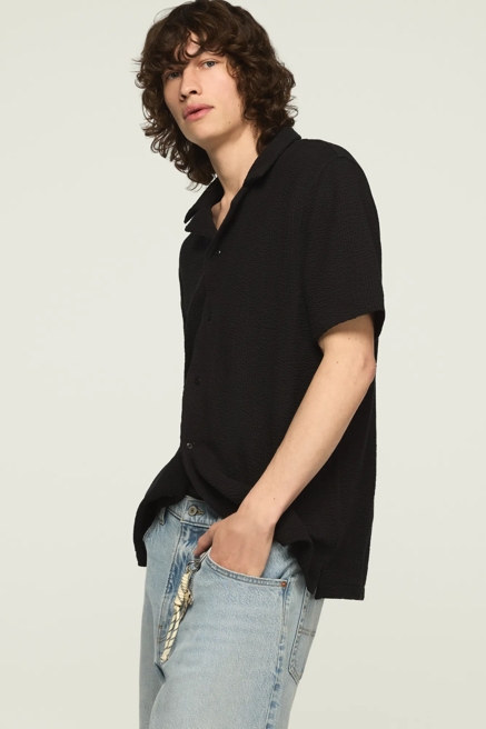 SEERSUCKER SHORT SLEEVE KNIT SHIRT, image 4