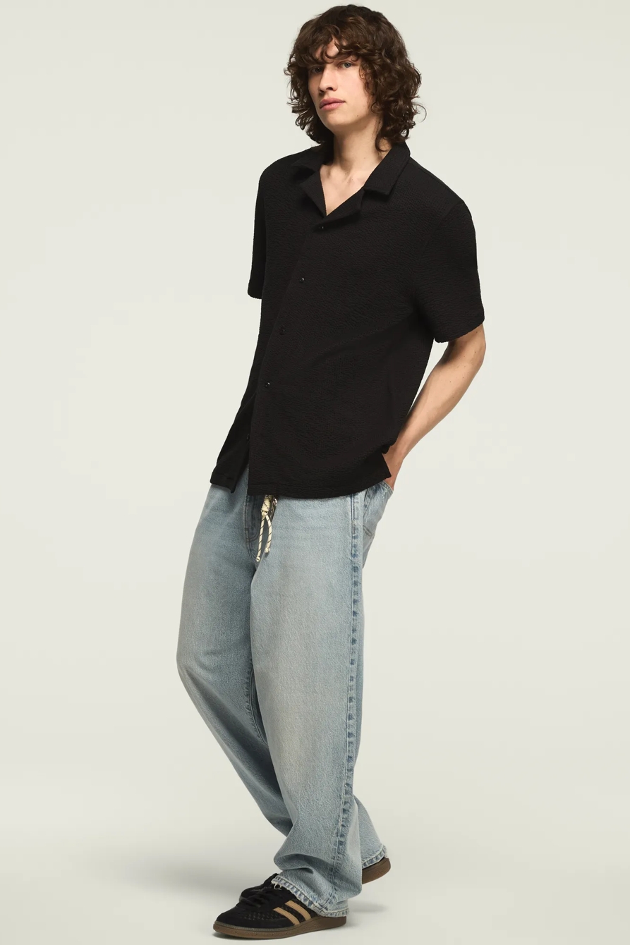 SEERSUCKER SHORT SLEEVE KNIT SHIRT, image 5