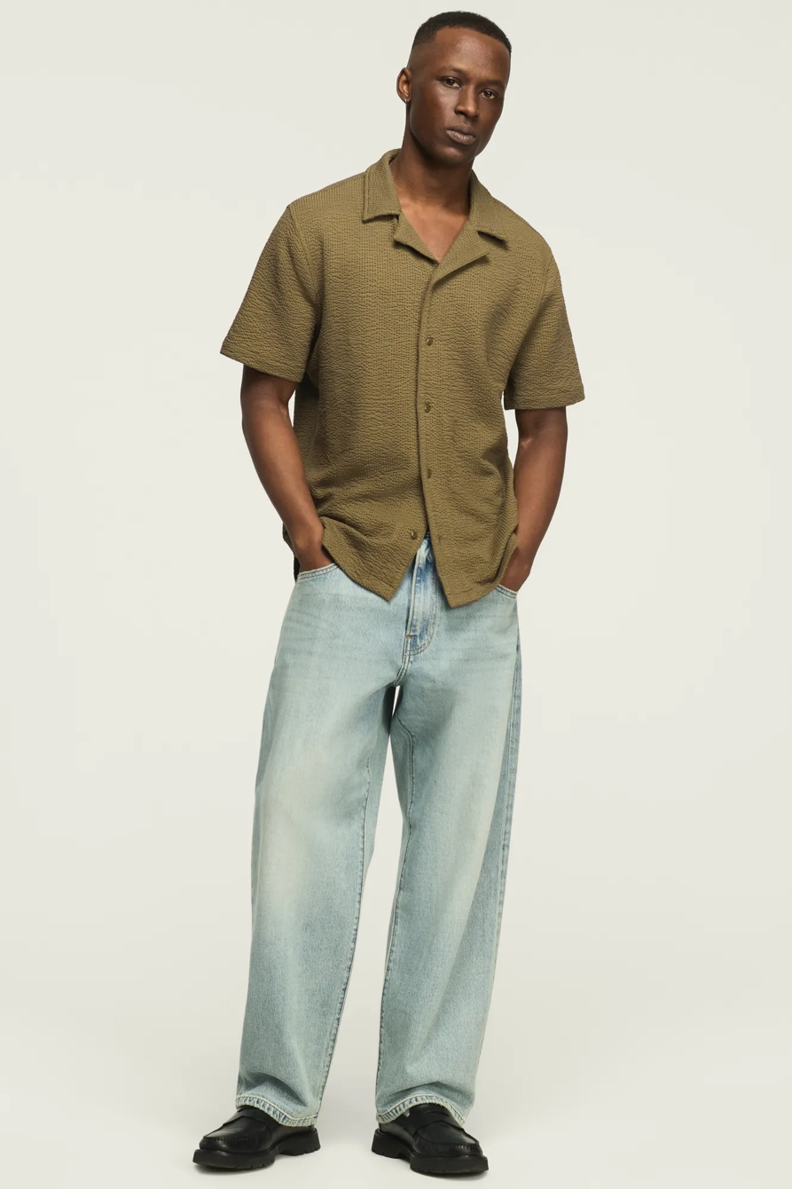 SEERSUCKER SHORT SLEEVE KNIT SHIRT, image 5