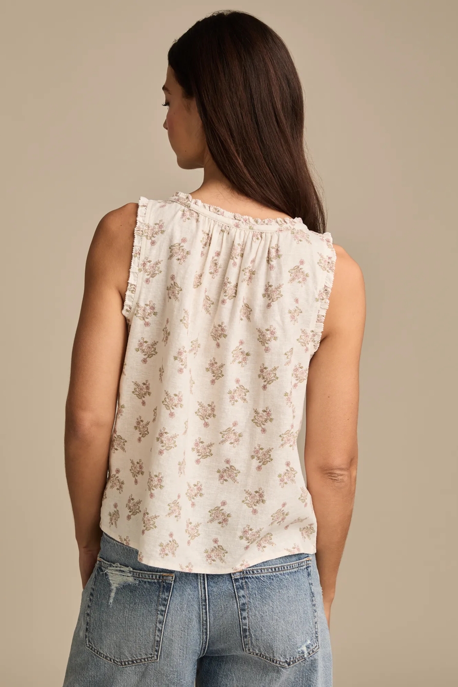 FLORAL PLEATED SHELL TANK, image 3