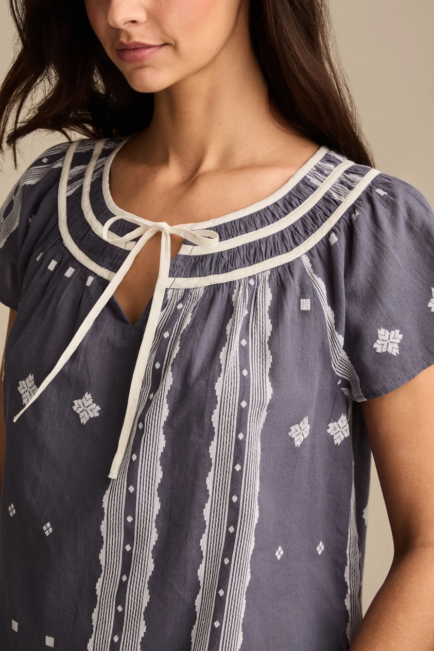 SHORT SLEEVE PEASANT BLOUSE, image 2