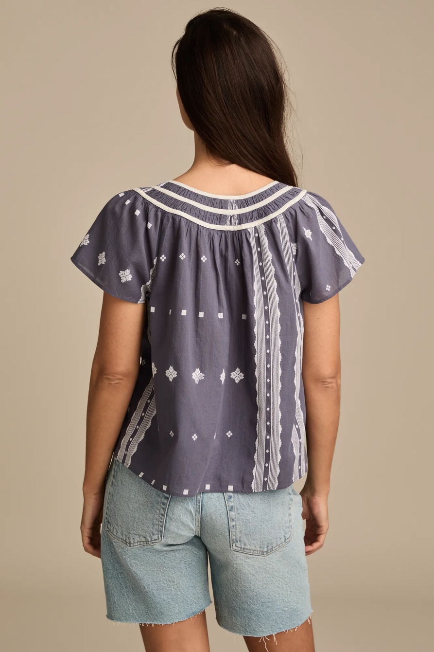 SHORT SLEEVE PEASANT BLOUSE, image 3