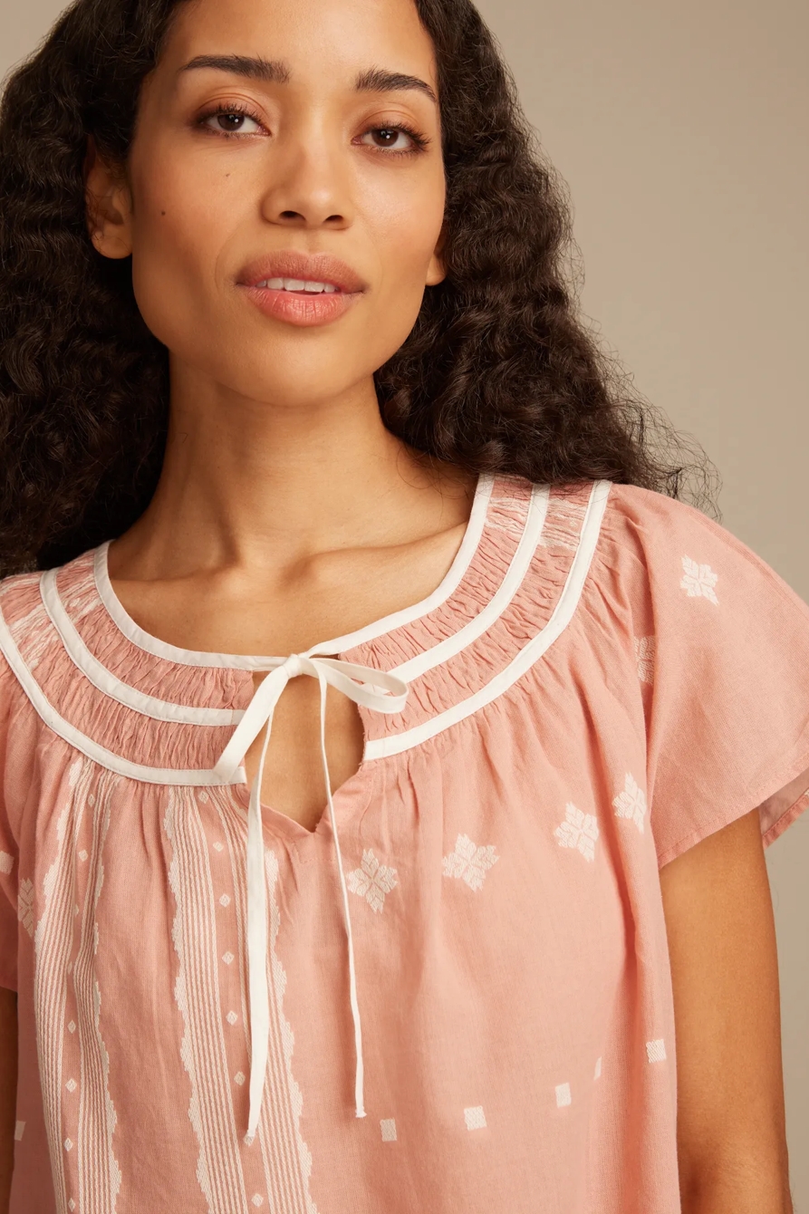 SHORT SLEEVE PEASANT BLOUSE, image 2