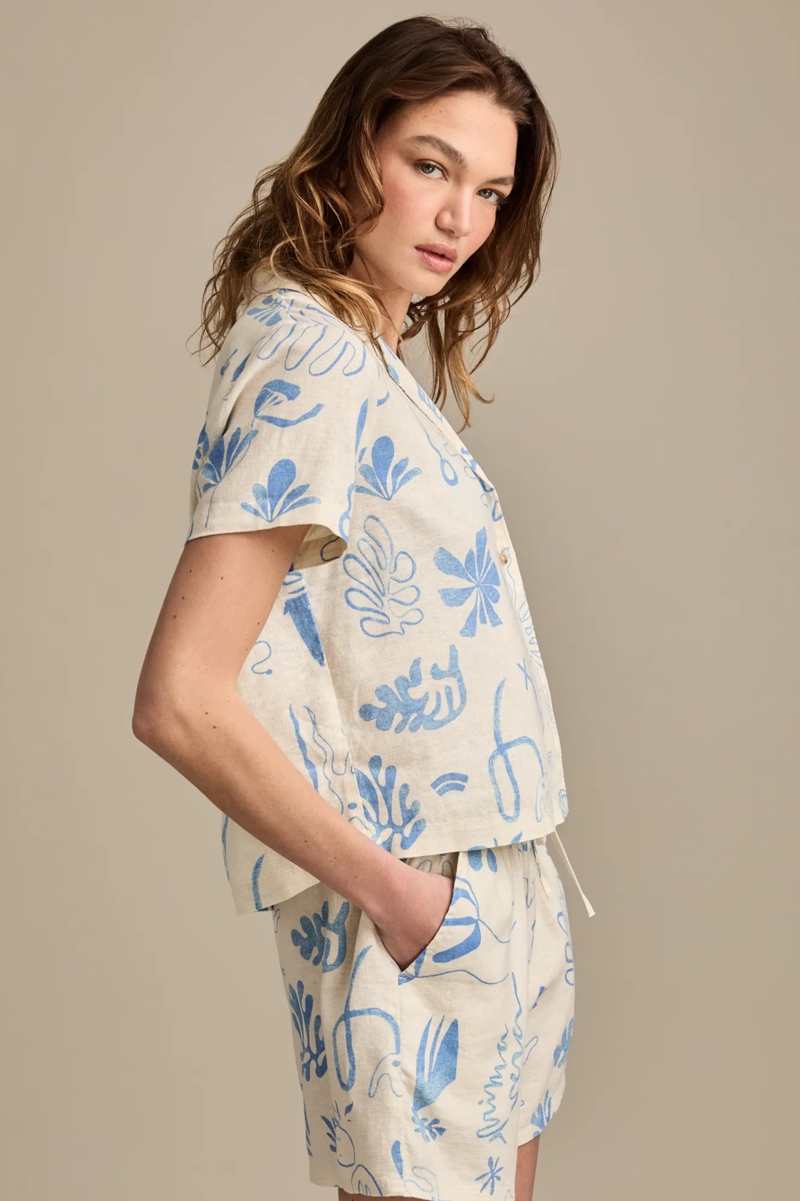 PRINTED LINEN CAMP SHIRT, image 4