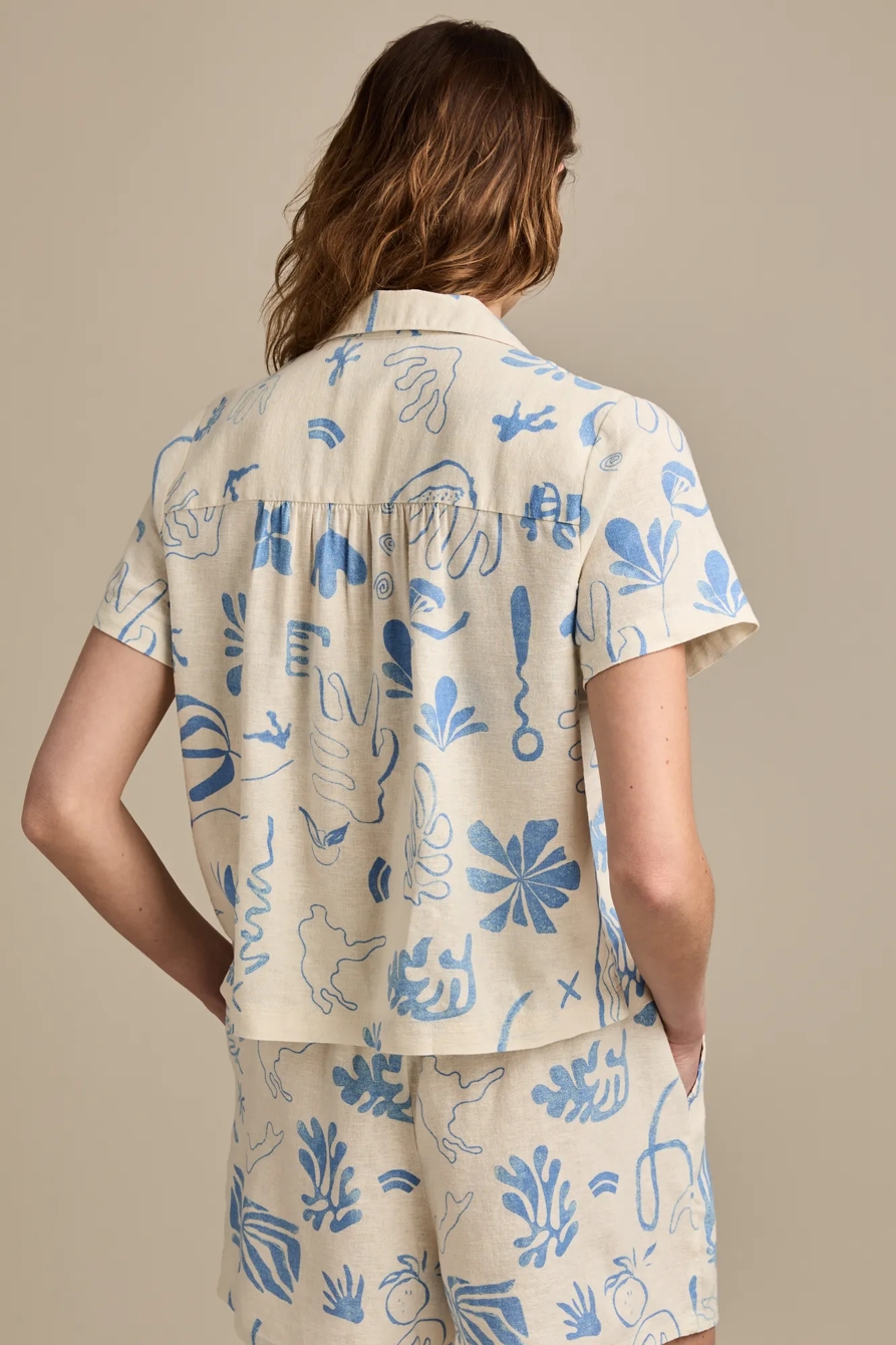 PRINTED LINEN CAMP SHIRT, image 5