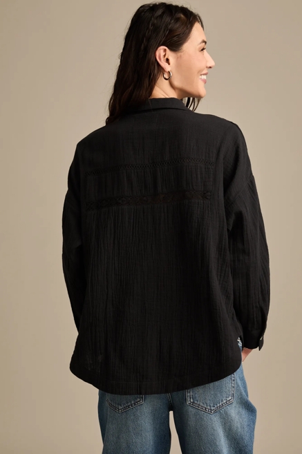 GAUZE BUTTON DOWN SHIRT, image 3