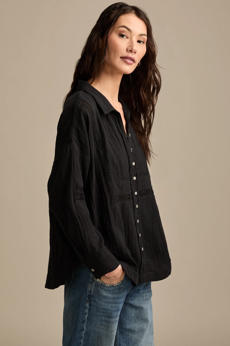 GAUZE BUTTON-DOWN SHIRT, image 4