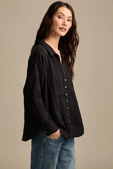 GAUZE BUTTON DOWN SHIRT, image 4