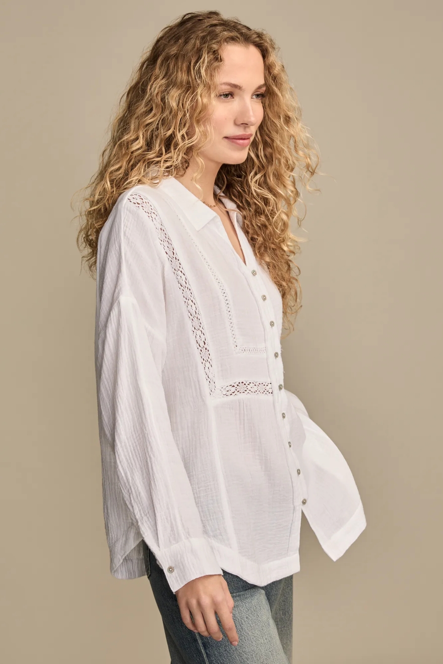 GAUZE BUTTON-DOWN SHIRT, image 4