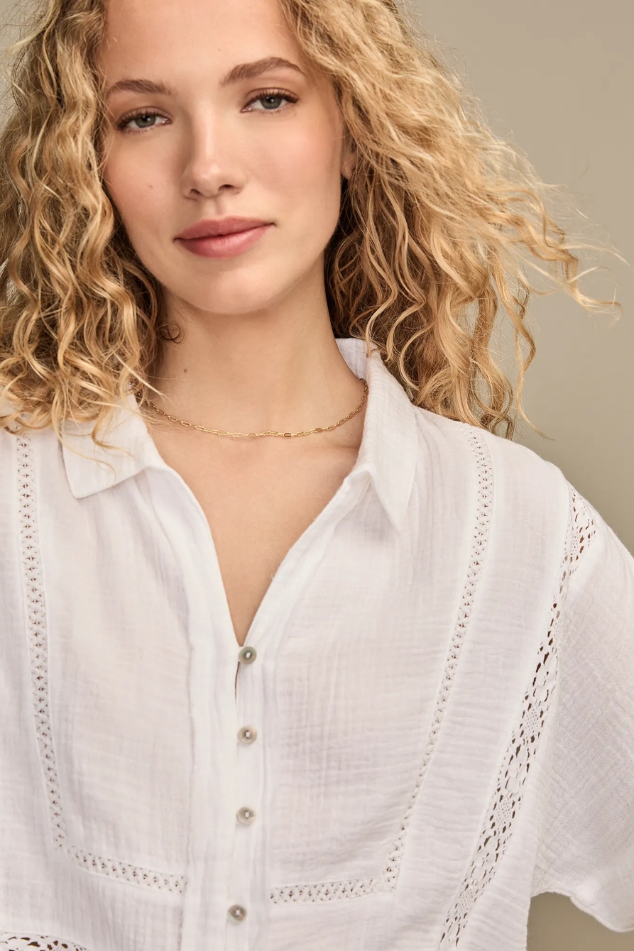 GAUZE BUTTON-DOWN SHIRT, image 5