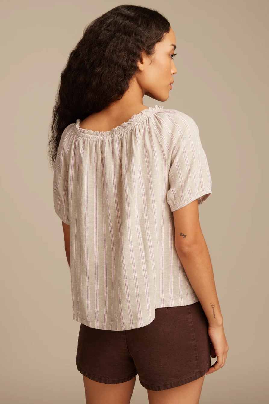 LINEN PEASANT TOP, image 3