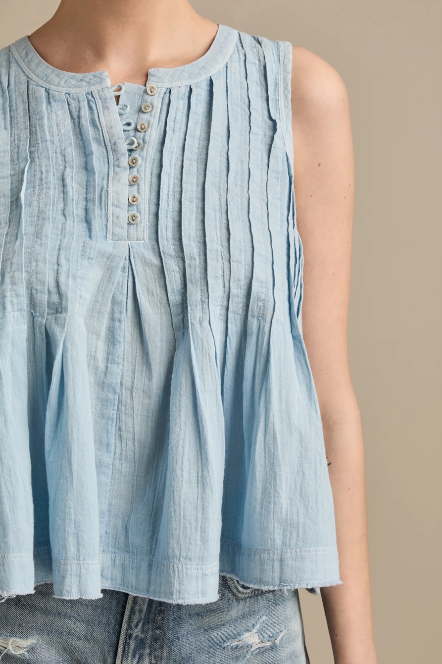 PINTUCK HENLEY TANK, image 3