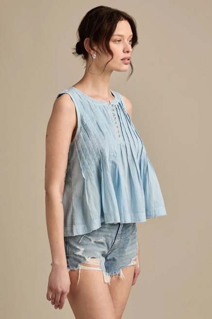 PINTUCK HENLEY TANK, image 4