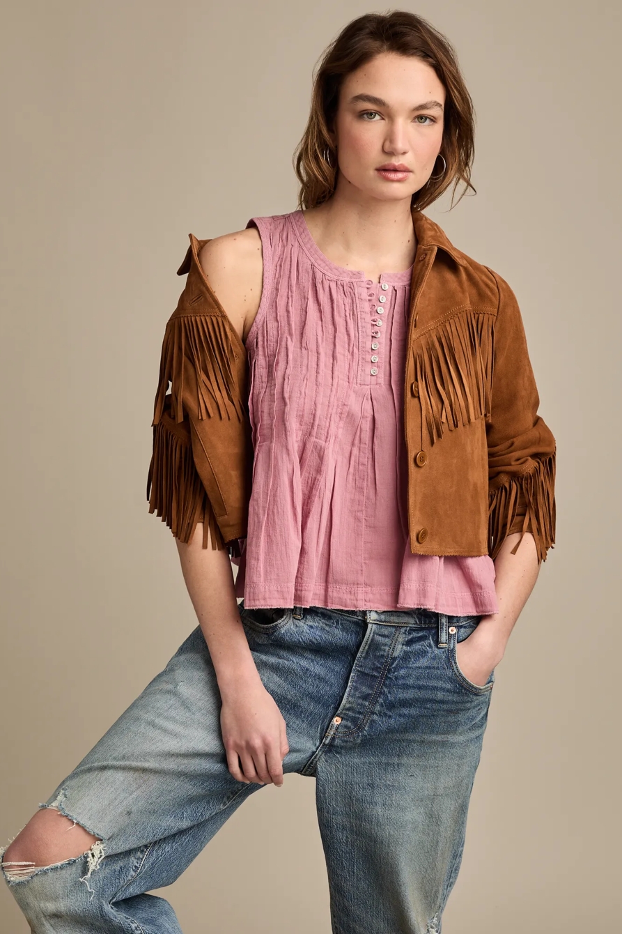PINTUCK HENLEY TANK, image 2