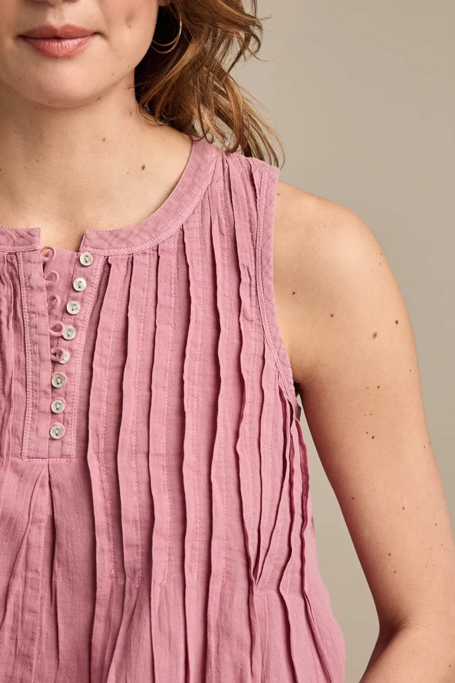 PINTUCK HENLEY TANK, image 3