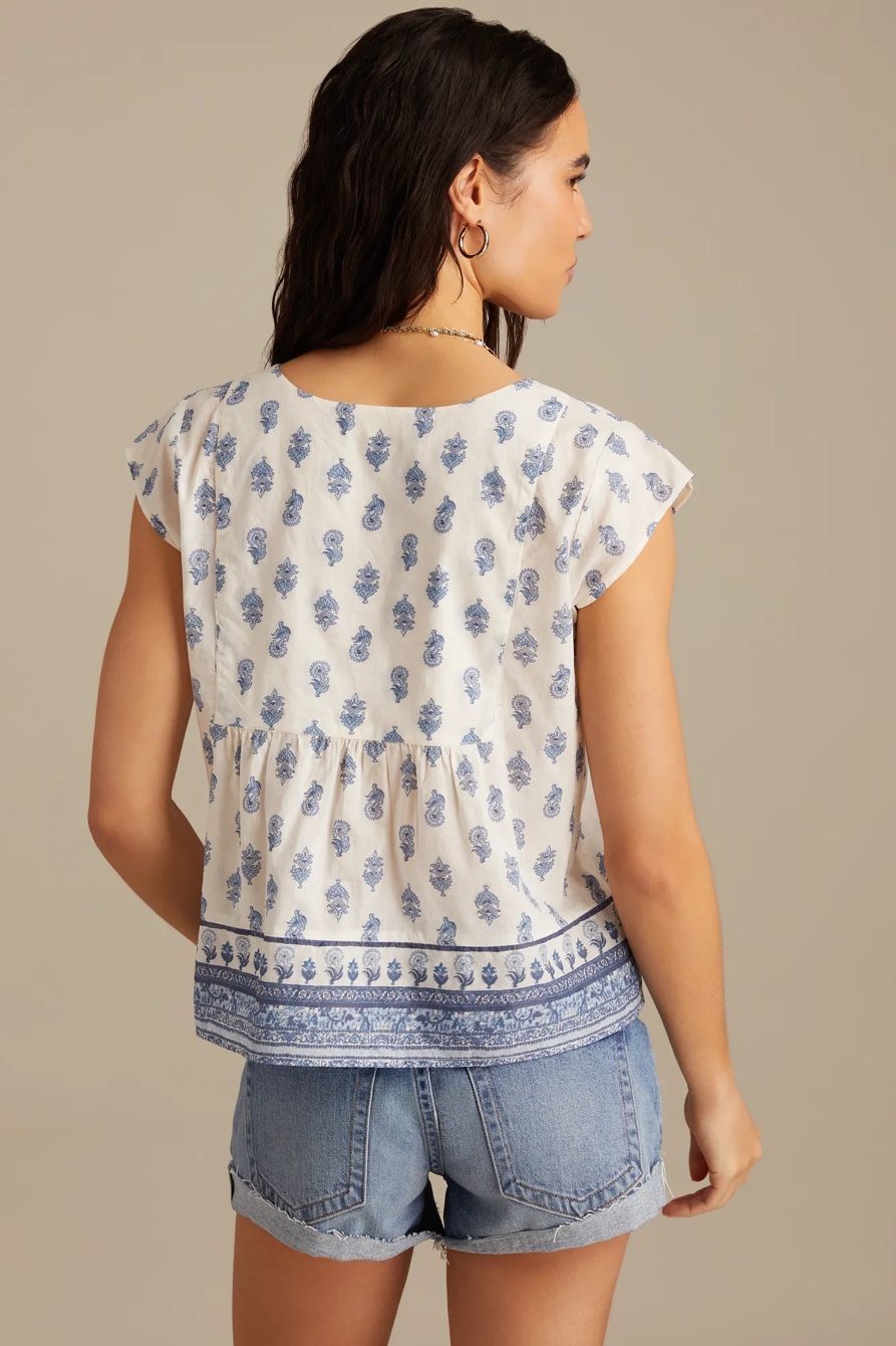 PRINT MIX PEASANT BLOUSE, image 5