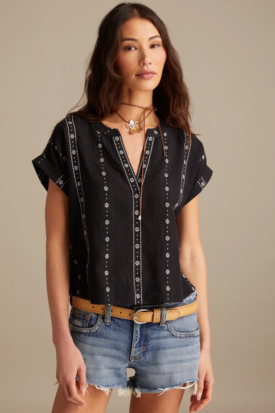 ROLLED SLEEVE POPOVER BLOUSE, image 2