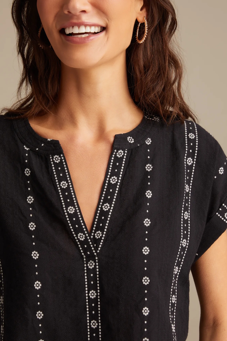 ROLLED SLEEVE POPOVER BLOUSE, image 3