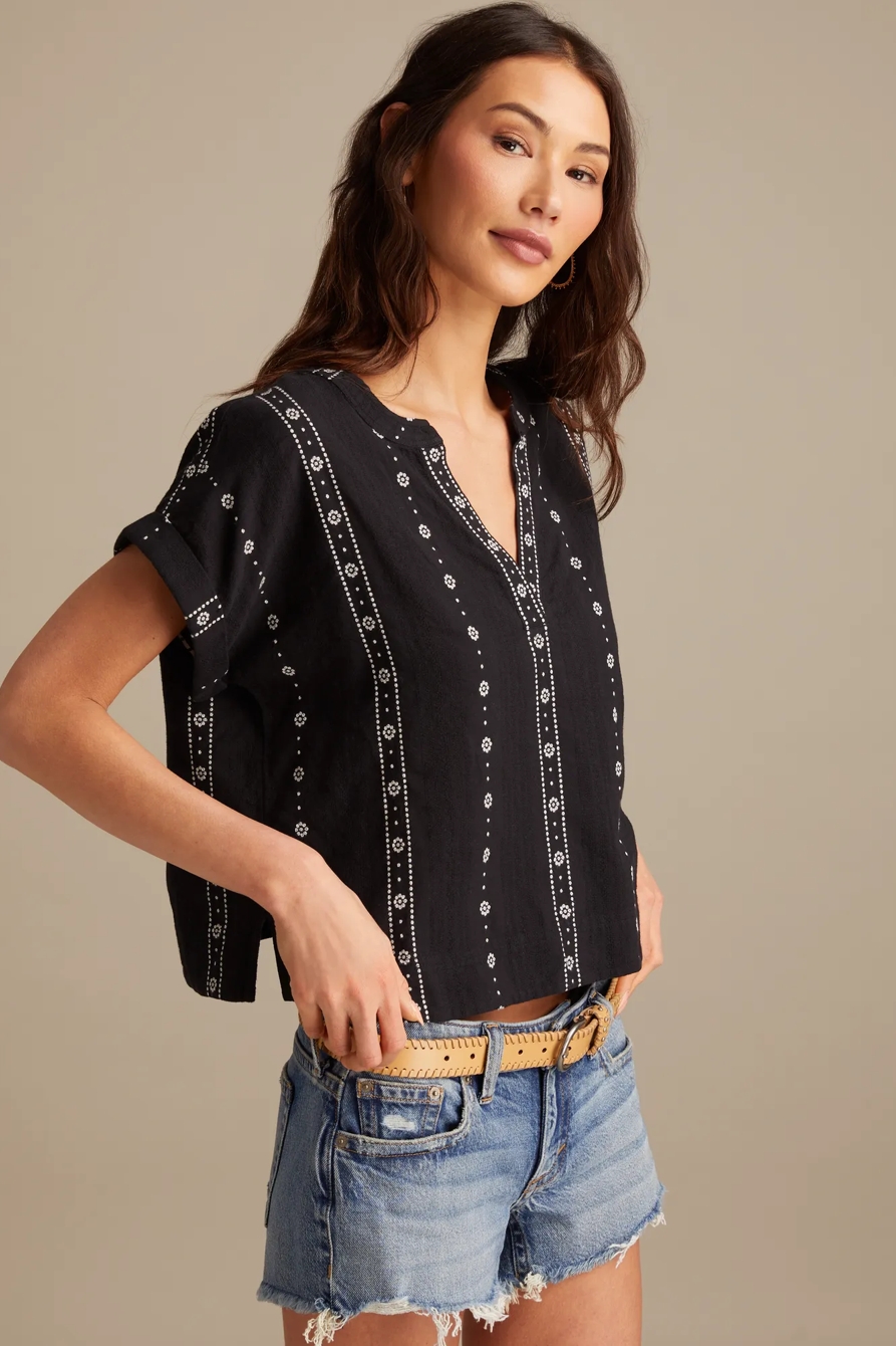 ROLLED SLEEVE POPOVER BLOUSE, image 4