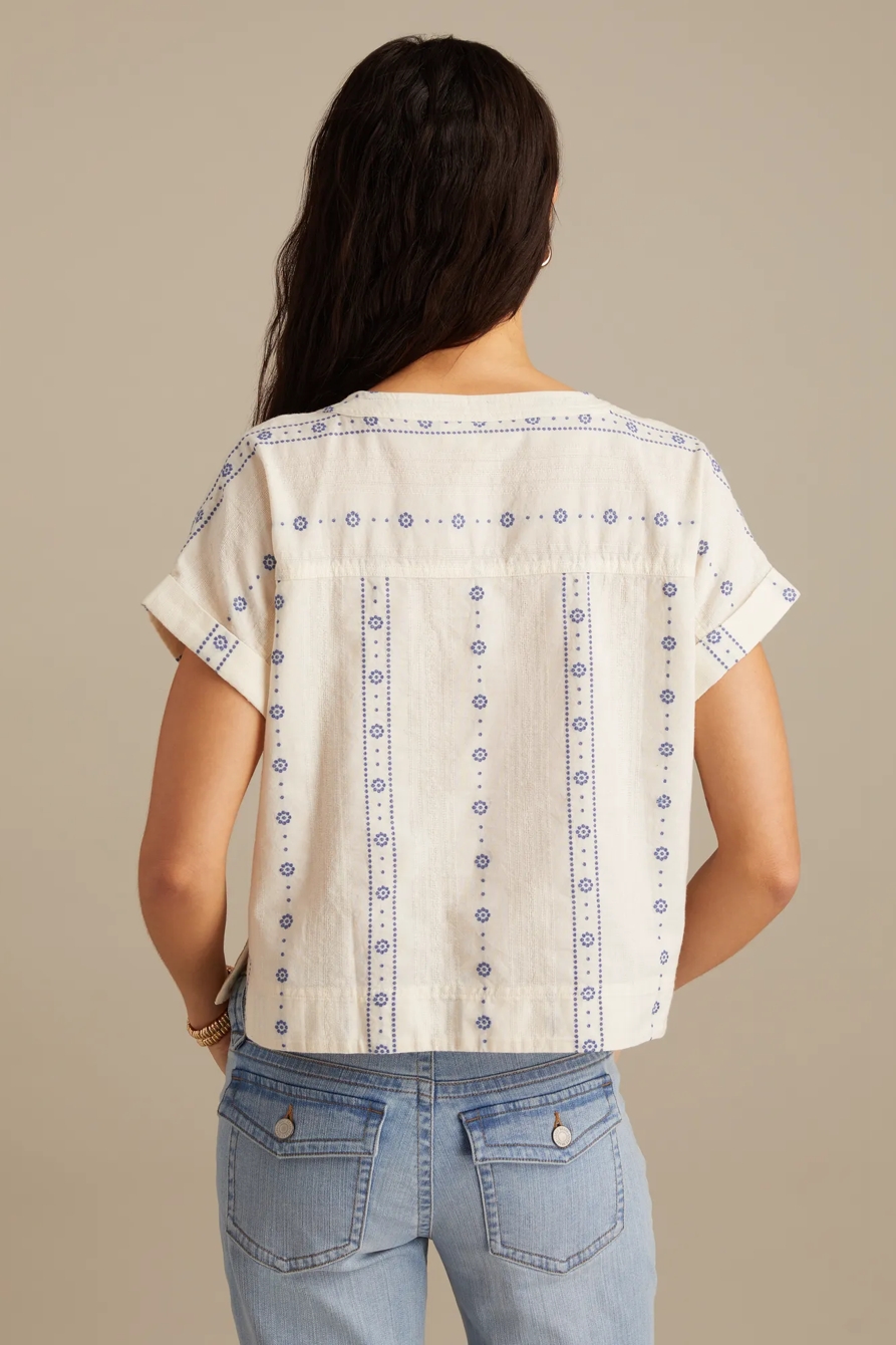 ROLLED SLEEVE POPOVER BLOUSE, image 4