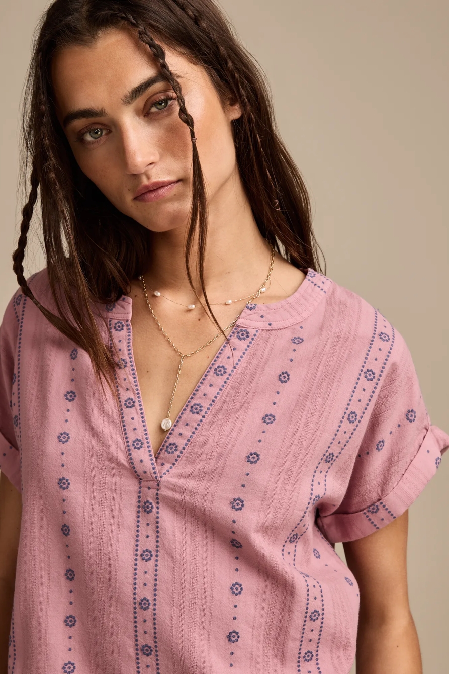 ROLLED SLEEVE POPOVER BLOUSE, image 2
