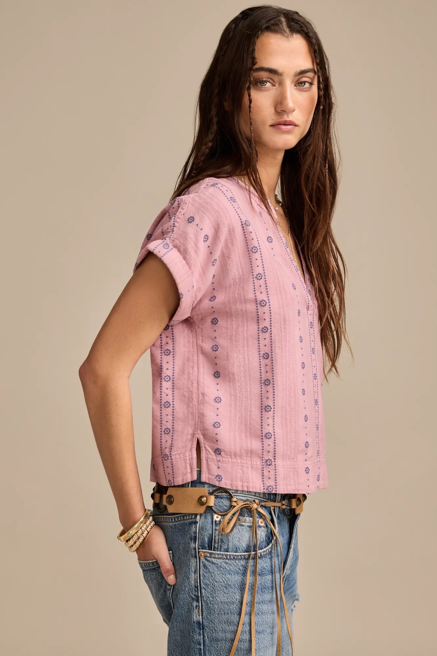 ROLLED SLEEVE POPOVER BLOUSE, image 5
