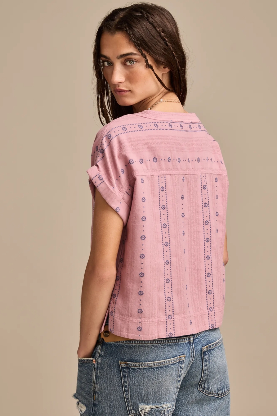 ROLLED SLEEVE POPOVER BLOUSE, image 6