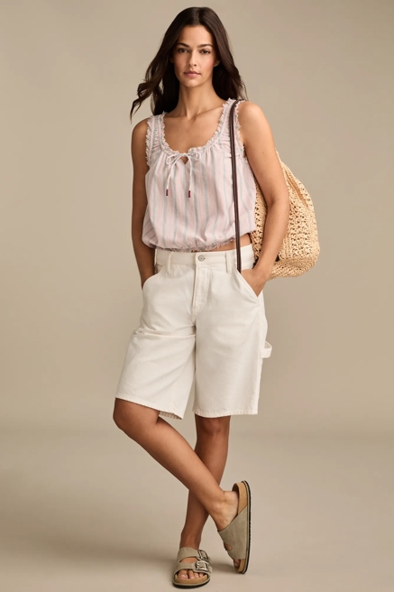 RUFFLE RUCHED TANK, image 1