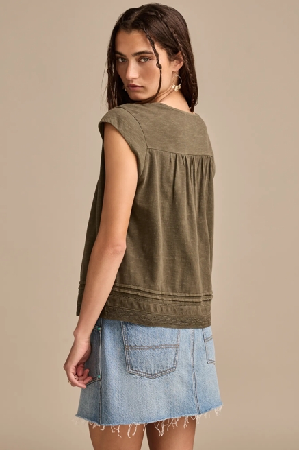 LACE SHELL SLEEVE TEE, image 4
