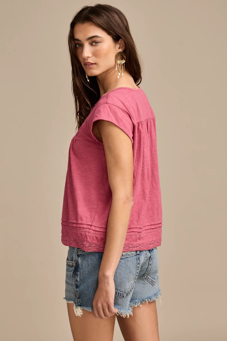 LACE SHELL SLEEVE TEE, image 5