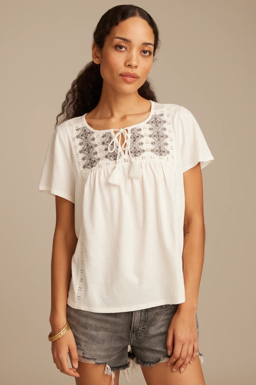 PINTUCK EMBROIDERED TUNIC, image 2