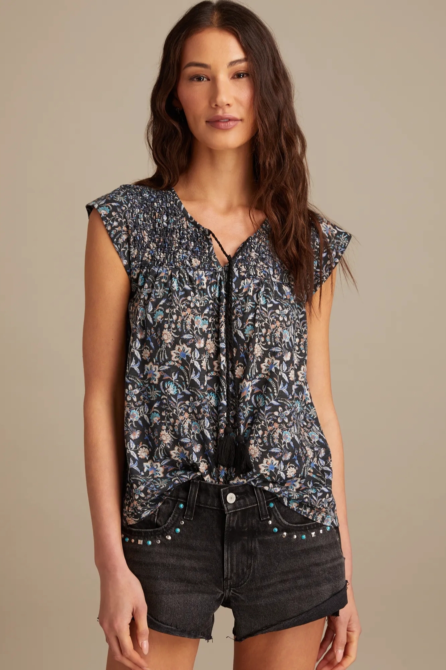 DECORATIVE SMOCKED TEE, image 2