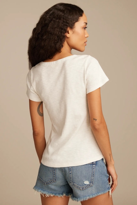 CUTWORK HENLEY TEE, image 3