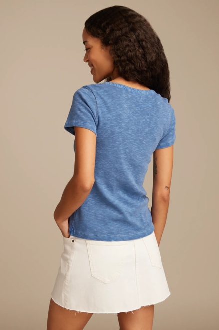 CUTWORK HENLEY TEE, image 3