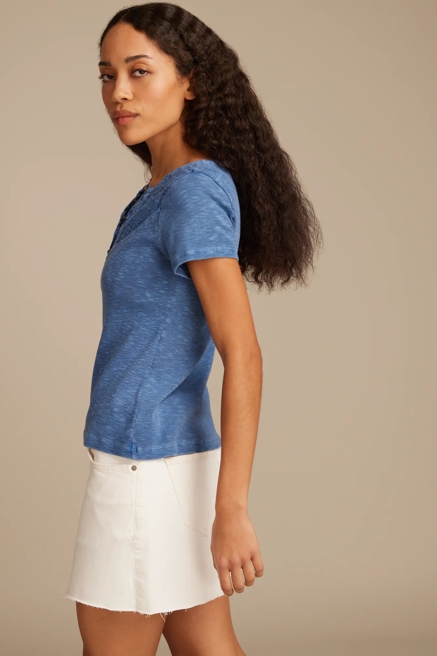 CUTWORK HENLEY TEE, image 4