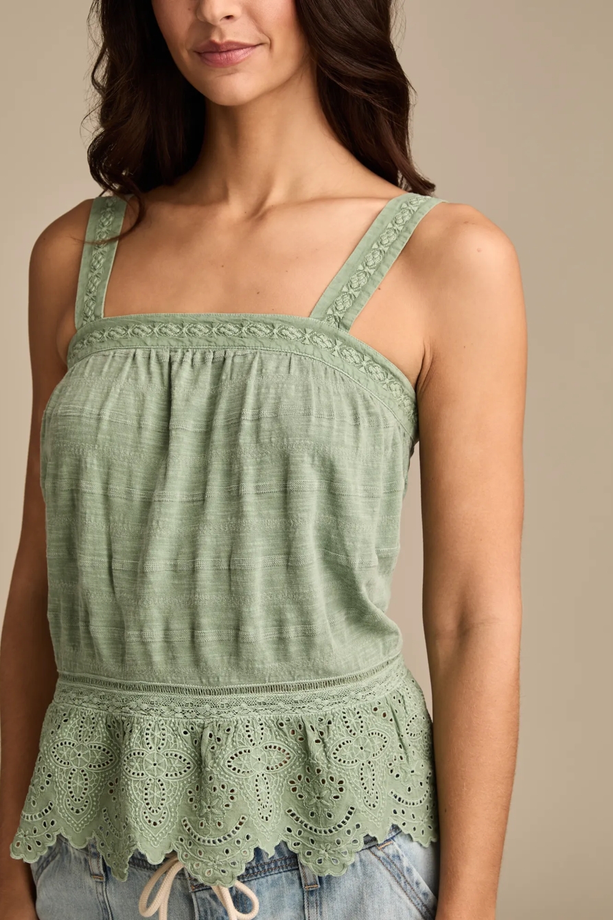 EMBROIDERED TIERED TANK, image 4