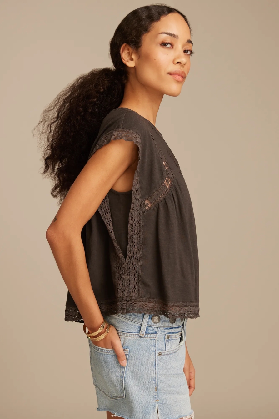 LACE BOXY TEE, image 4