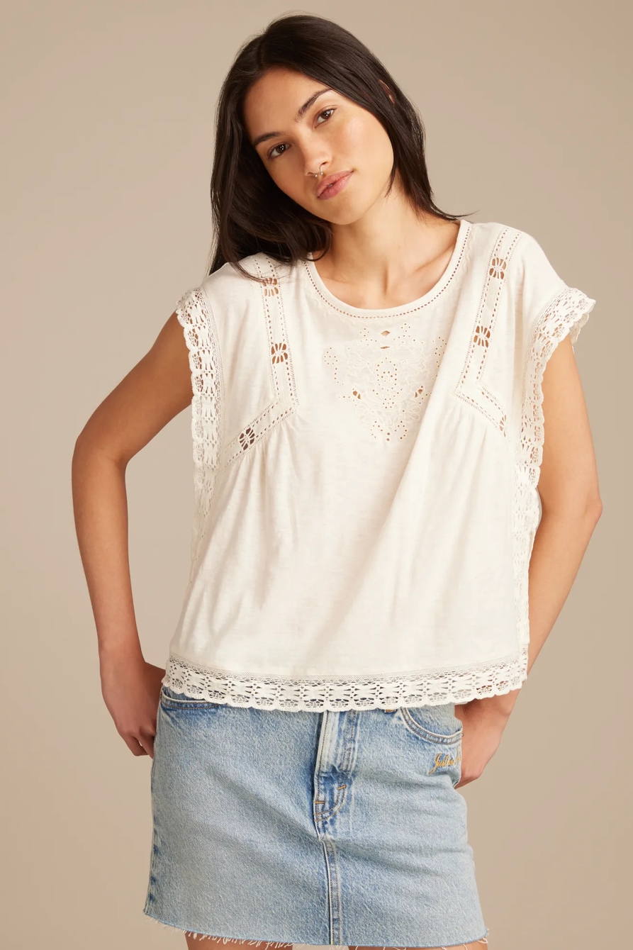 LACE BOXY TEE, image 5