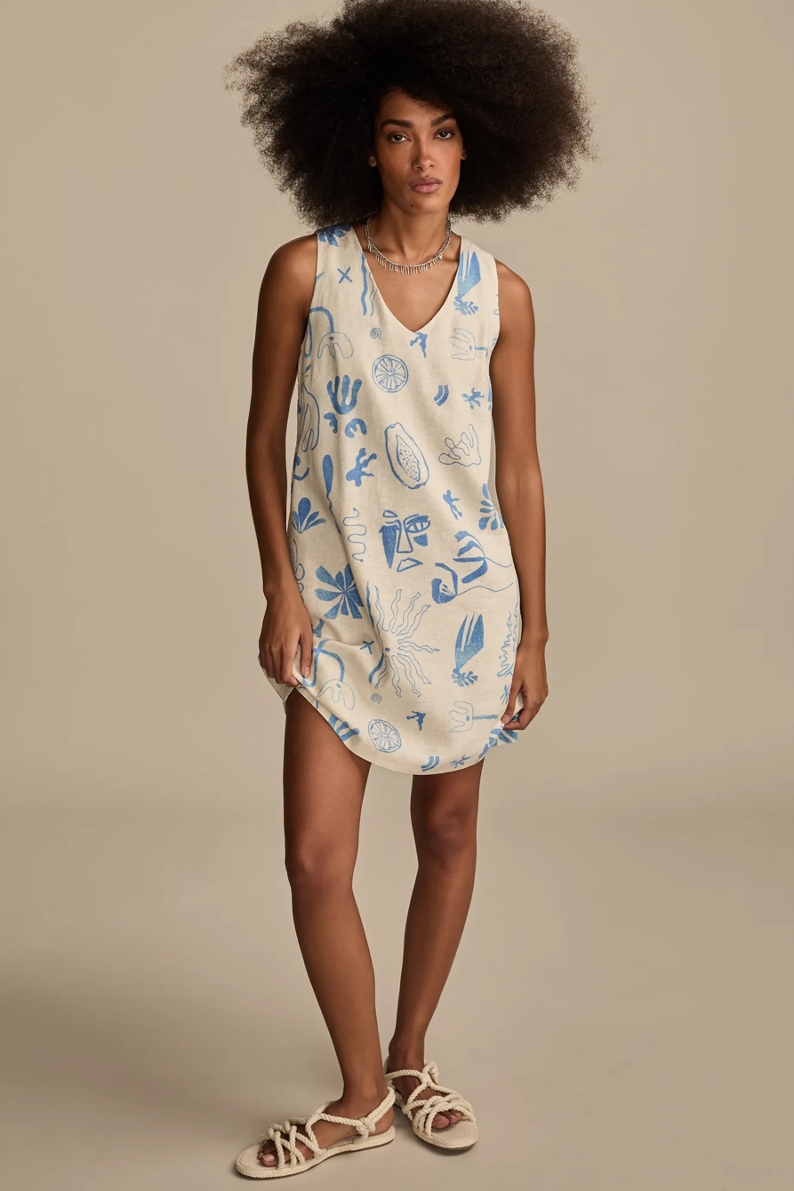 PRINTED SHIFT MINI DRESS, image 2