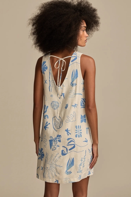 PRINTED SHIFT MINI DRESS, image 3