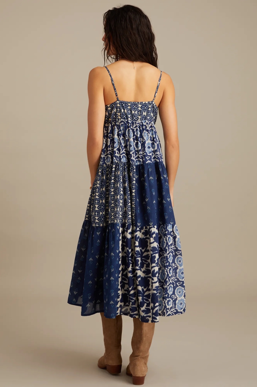 PATCHWORK MIX MIDI DRESS, image 5