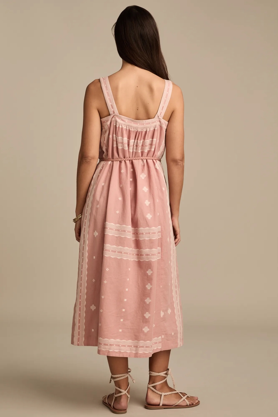 BELTED HENLEY MIDI DRESS, image 3