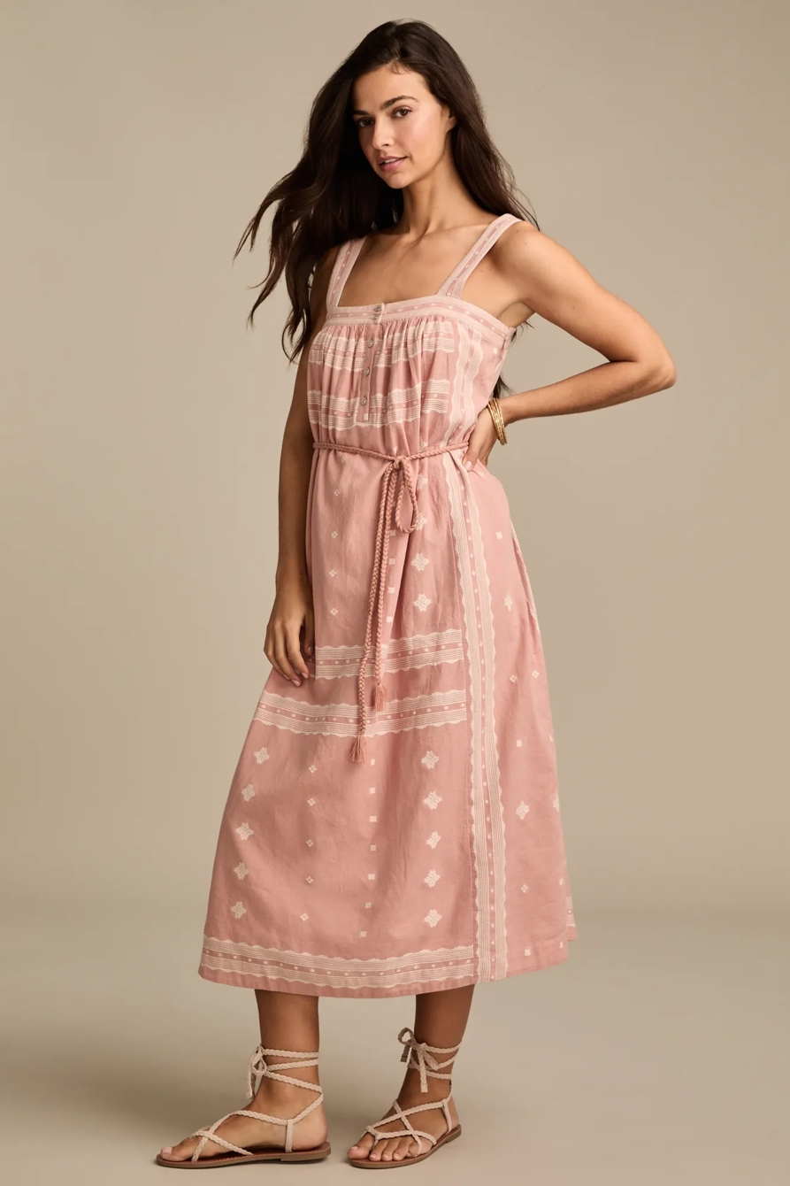 BELTED HENLEY MIDI DRESS, image 4