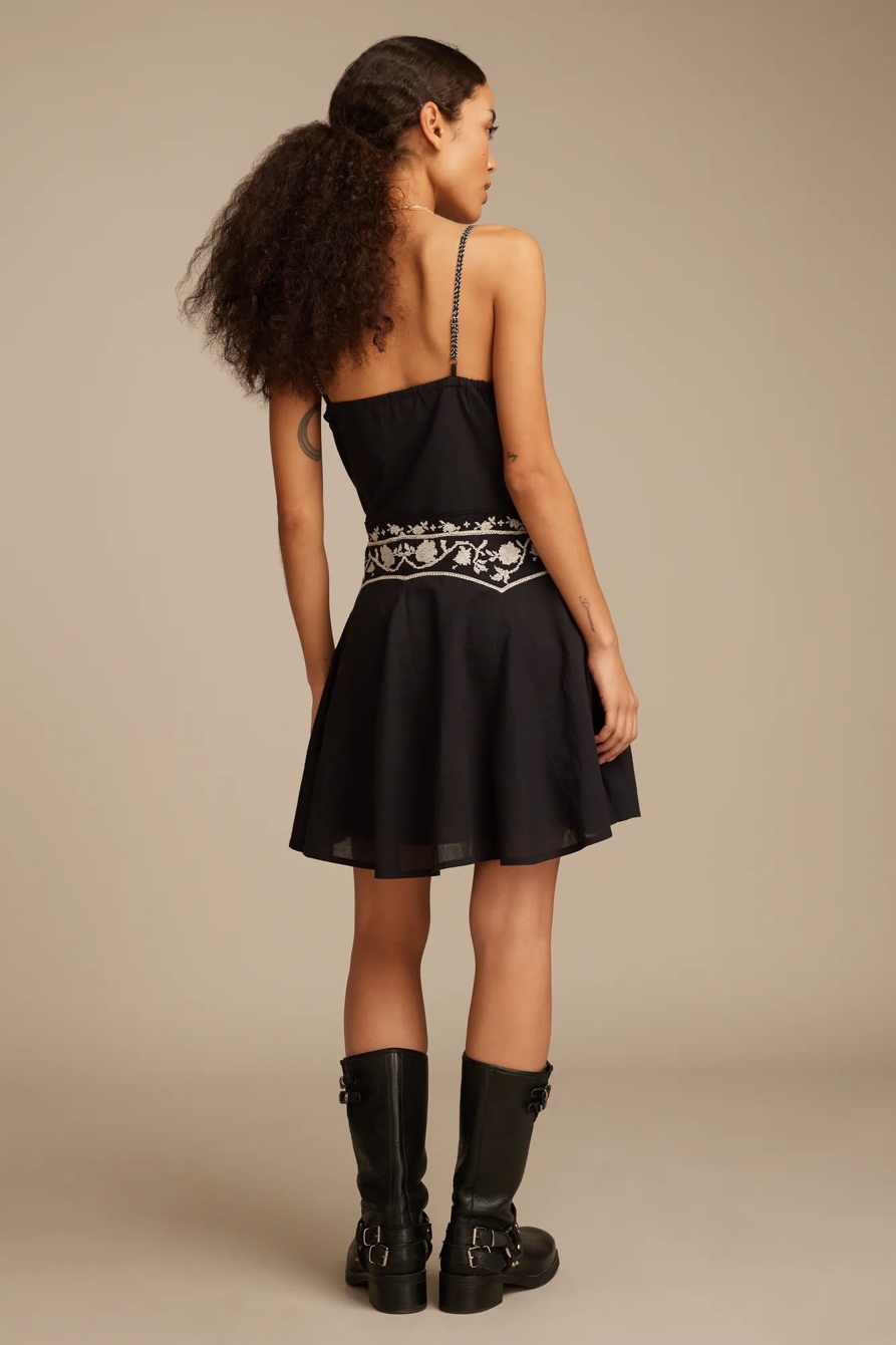 EMBROIDERED STRAPPY MINI DRESS, image 2